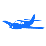 самолет синий