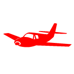 самолет красный
